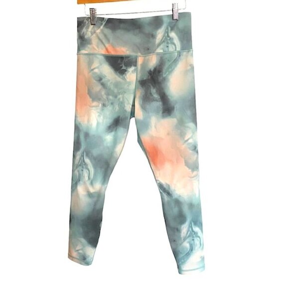 Athleta Elation Printed 7/8 Tight in Marine Minimalist Grey Medium - Picture 4 of 6